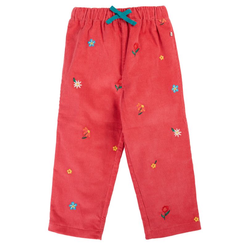 Frugi kordbukse blomstrete rosa str. 3-7 år