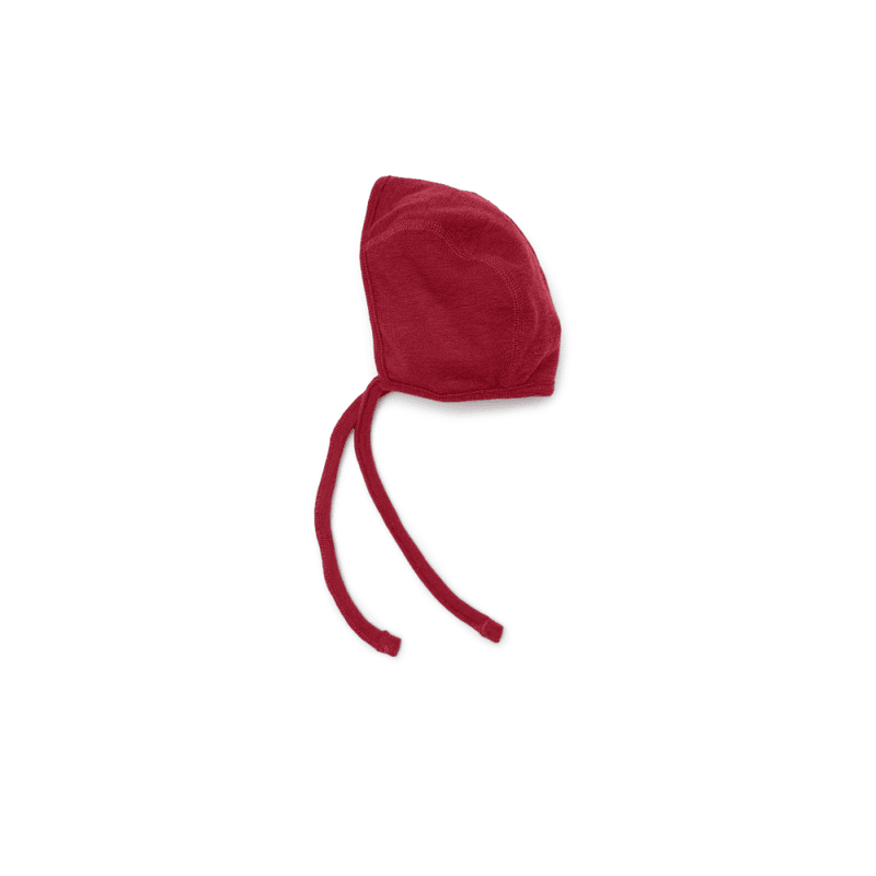 Petit by Basics hjelmlue ull baby rød