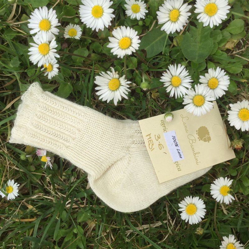 Lana Bambini tynne ullsokker baby natur