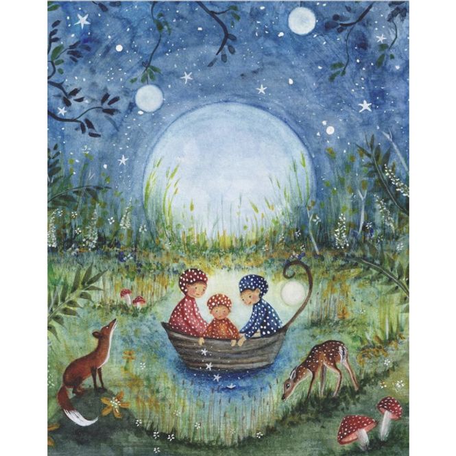 Hovedbilde Bijde Hansje print A4 Mushroom Children