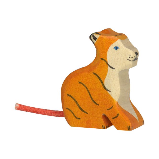Hovedbilde Holztiger trefigur tigerunge sittende