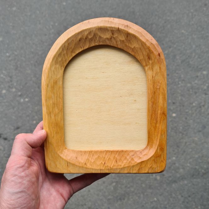 Hovedbilde RahmenArt Franke ramme bred buet topp, stående 