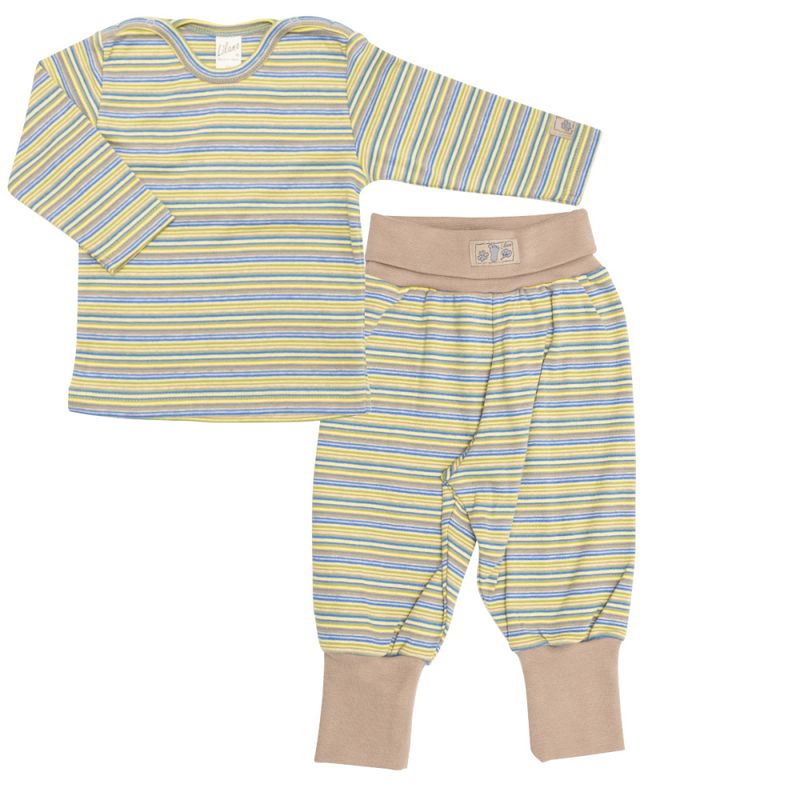 Lilano babysett bomull grønn/beige