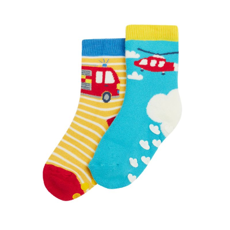 Frugi sokker antiskli brannbil - 6-12 mnd