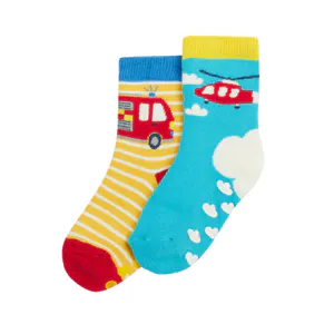 Hovedbilde Frugi sokker antiskli brannbil - 6-12 mnd