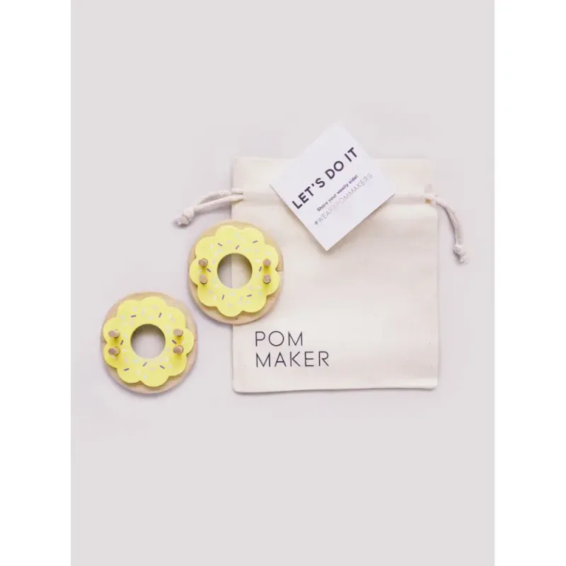 Pom Maker pompom-verktøy medium gul