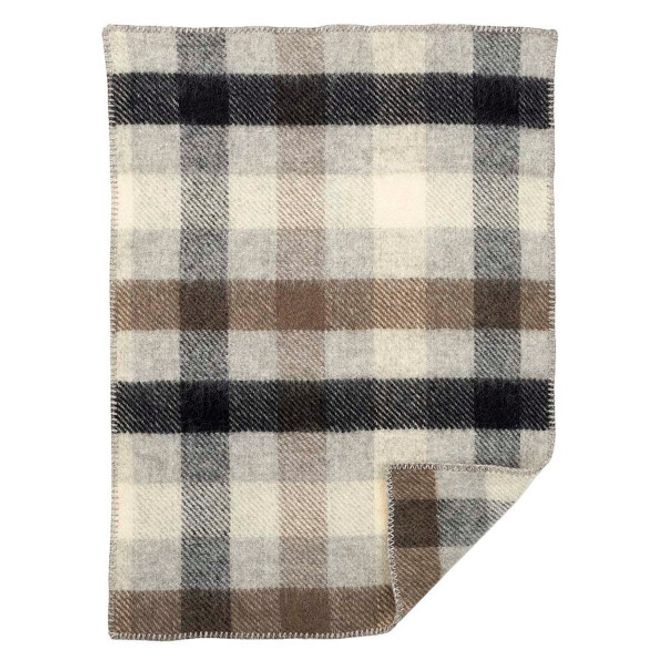 Hovedbilde Klippan ullpledd baby Gotland grå/brun 65x90