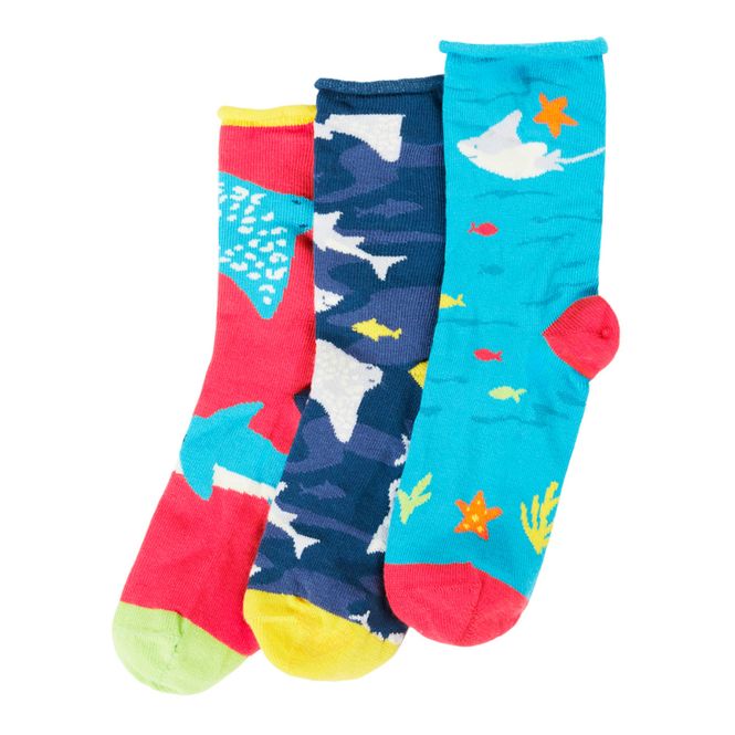 Hovedbilde Frugi sokker bambusviskose 3-pk. havmotiver