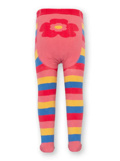 Hovedbilde Kite strømpebukse striper/rosa bomull (AW25)