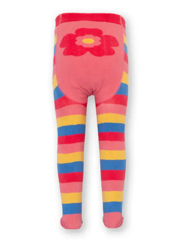 Kite strømpebukse striper/rosa bomull (AW25)