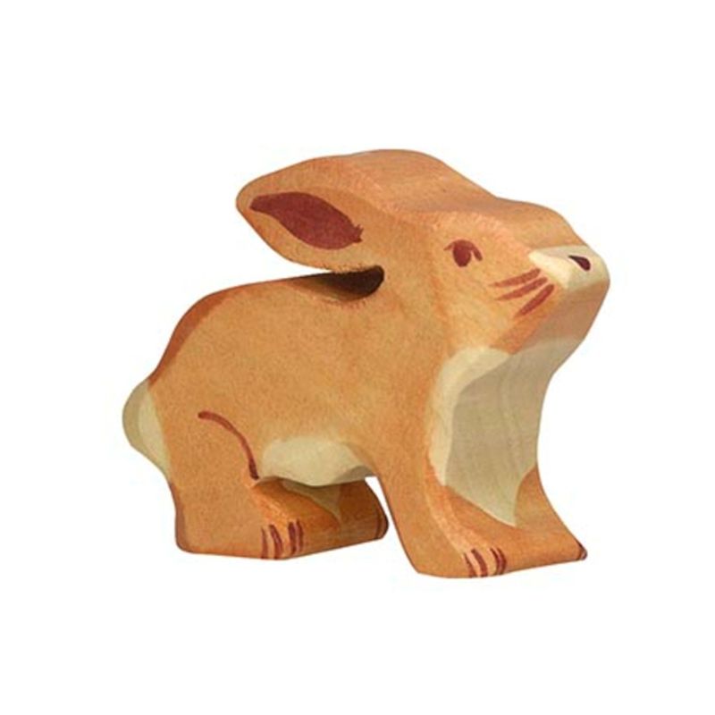 Holztiger brun hare