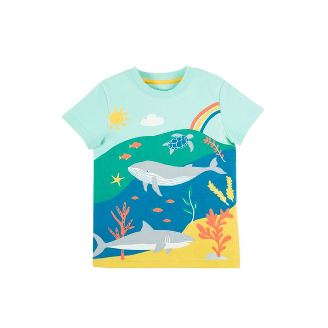 Hovedbilde Frugi t-skjorte havmotiver