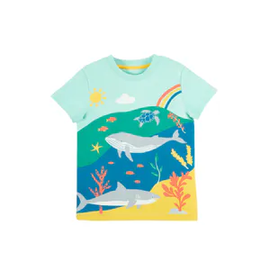 Hovedbilde Frugi t-skjorte havmotiver
