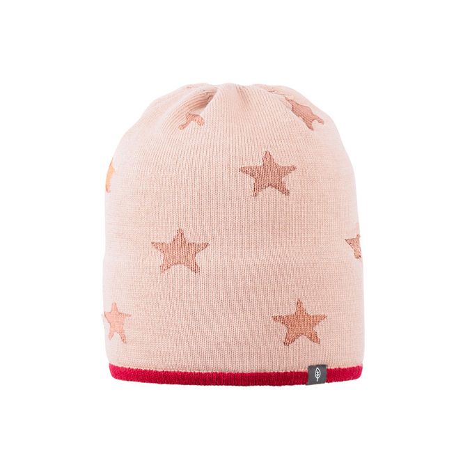 Hovedbilde Pure Pure topplue ull/silke/bomull stjerner rosa