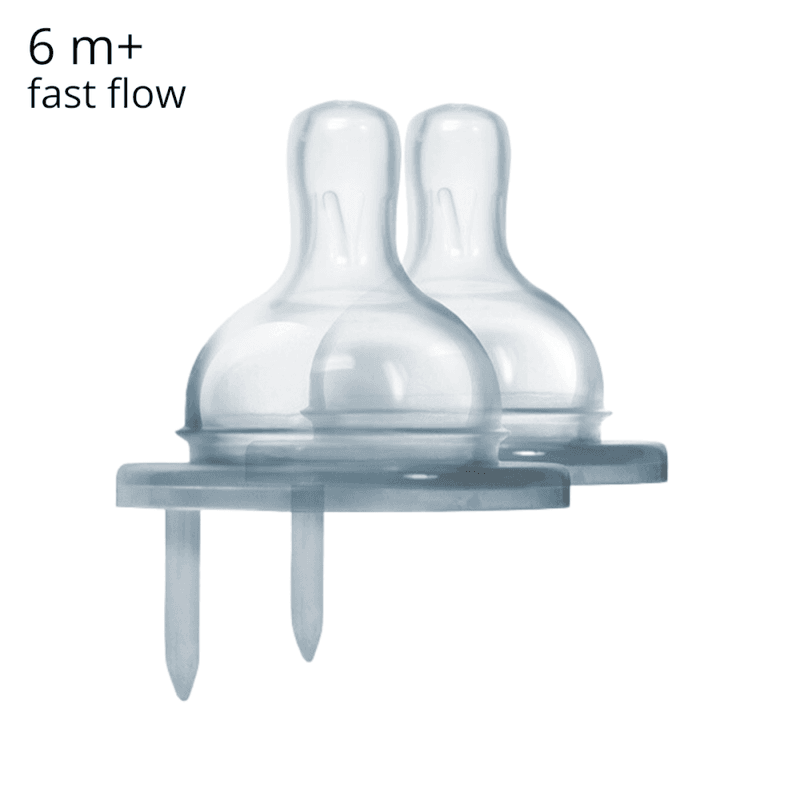 Pura Kiki® 2-pk. flaskesmokk Fast Flow 6 mnd+