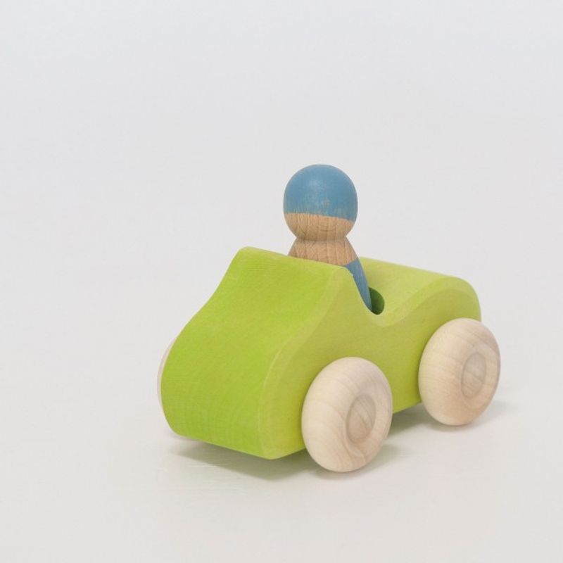 Grimm's liten bil med figur - velg farge