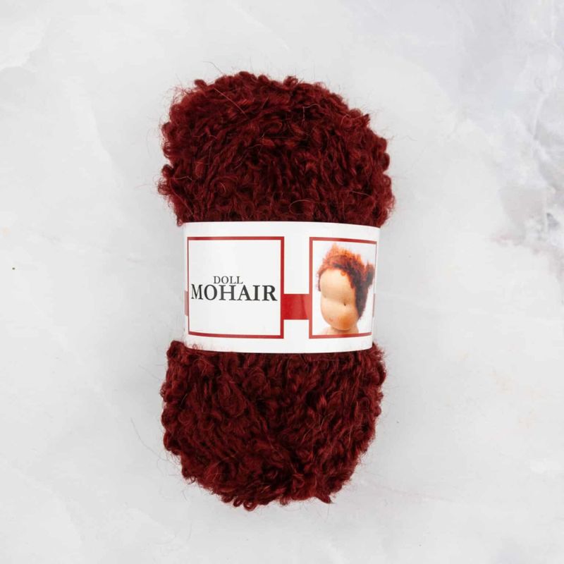 Mohairbouclé til dukkehår - velg farge