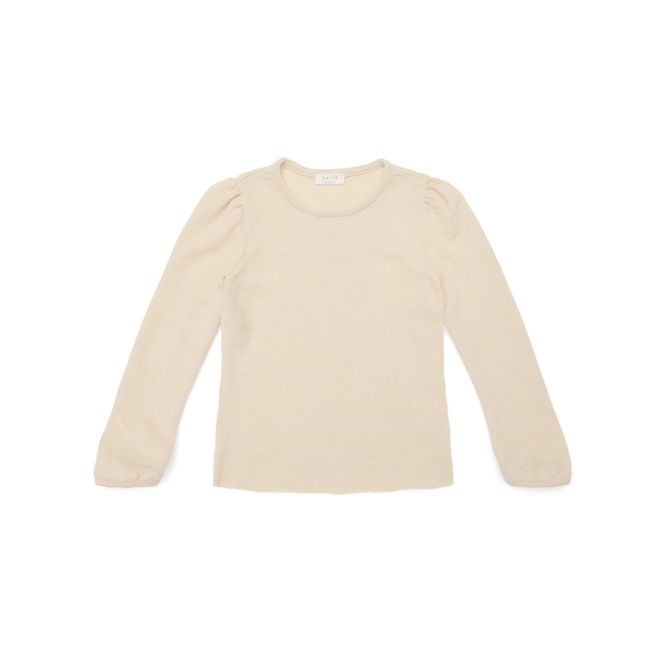 Hovedbilde Petit by Basics ullltrøye med puffermer natur